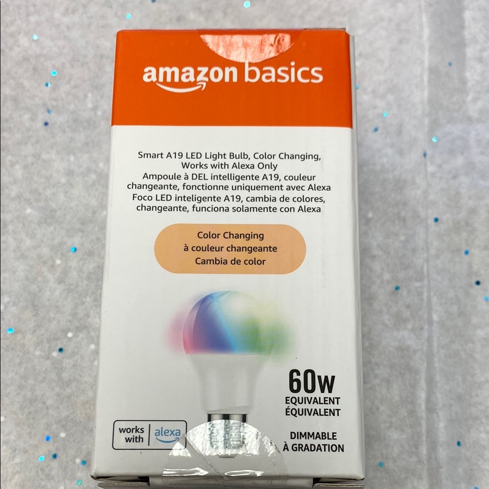 Amazon Basics Smart LED Light Bulb - Color Changing